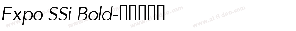 Expo SSi Bold字体转换